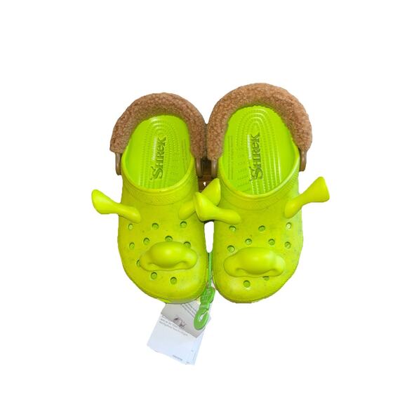 Crocs Classic DreamWorks Shrek Green Slip On Clog Shoes 209378 Child 3 TX - Picture 1 of 3
